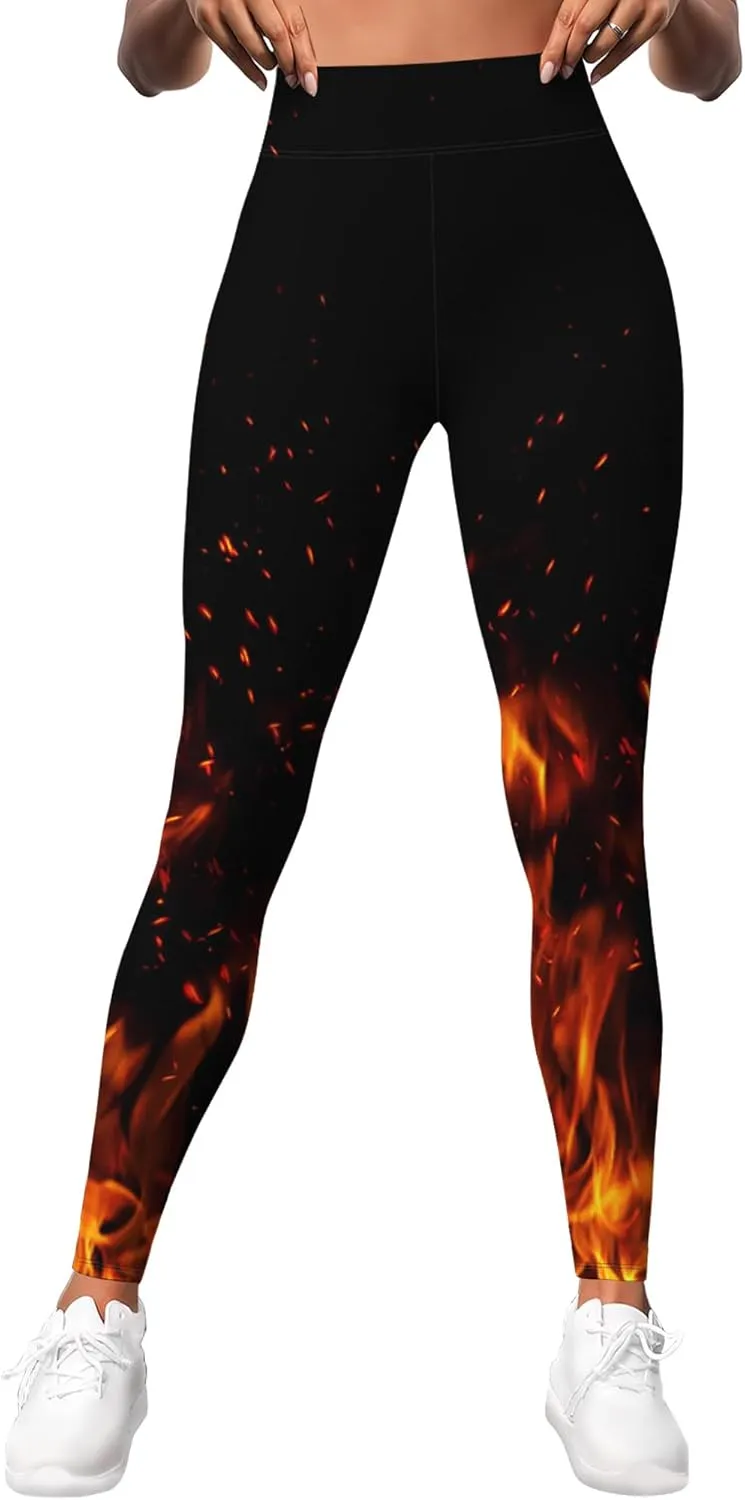 Leggings for Women Funny Printed Gym Womens Yoga Pants Floral Legging Athletic Print Pant