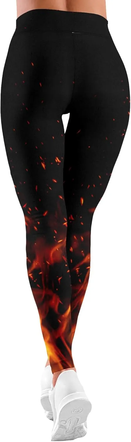 Leggings for Women Funny Printed Gym Womens Yoga Pants Floral Legging Athletic Print Pant
