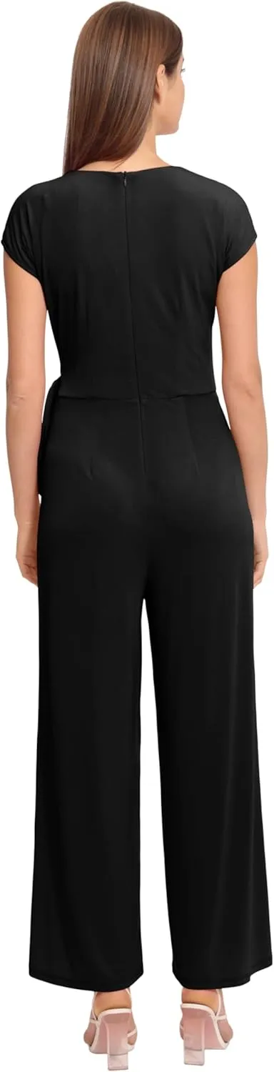 Maggy London womens Cap Sleeve Matte Jersey Jumpsuit