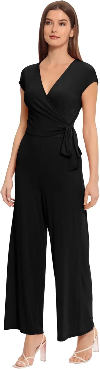Maggy London womens Cap Sleeve Matte Jersey Jumpsuit