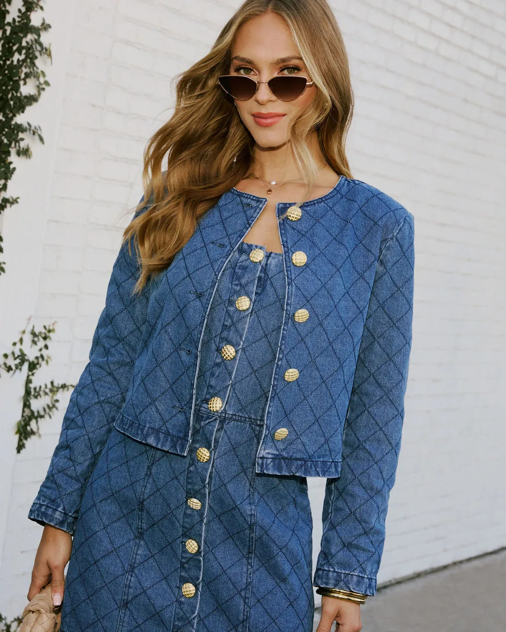 Maryline Cropped Denim Jacket