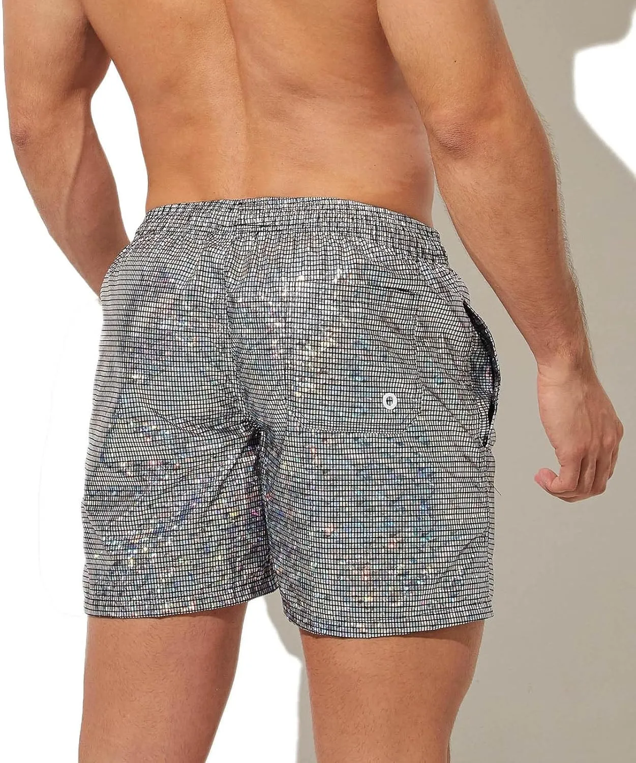 Men Underwear Brief,Shiny Metallic Baggy Beach Pants Drawstring Casual Mens Lingerie Jock Straps for Men