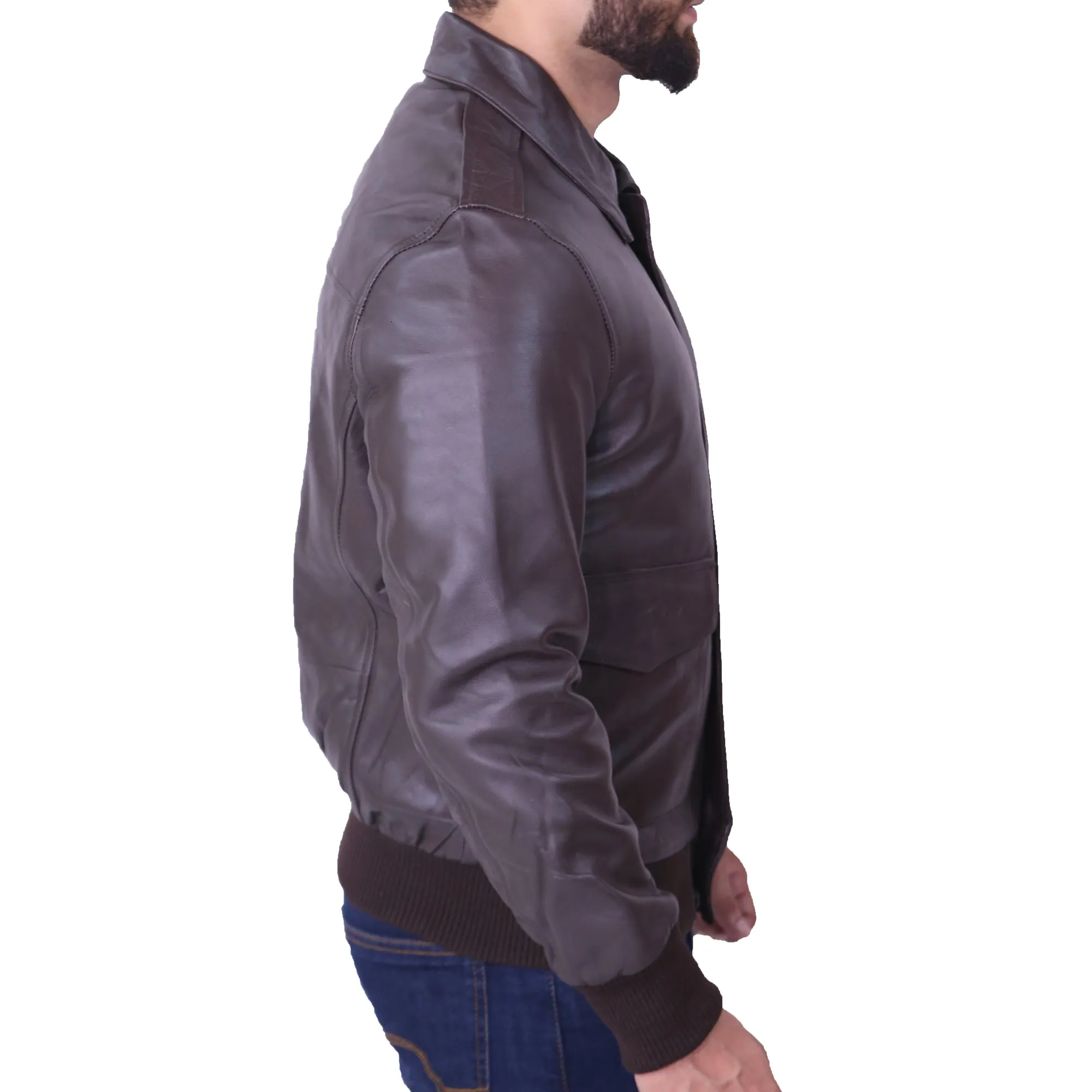 Men's Aviator A2 Flight Black Jacket
