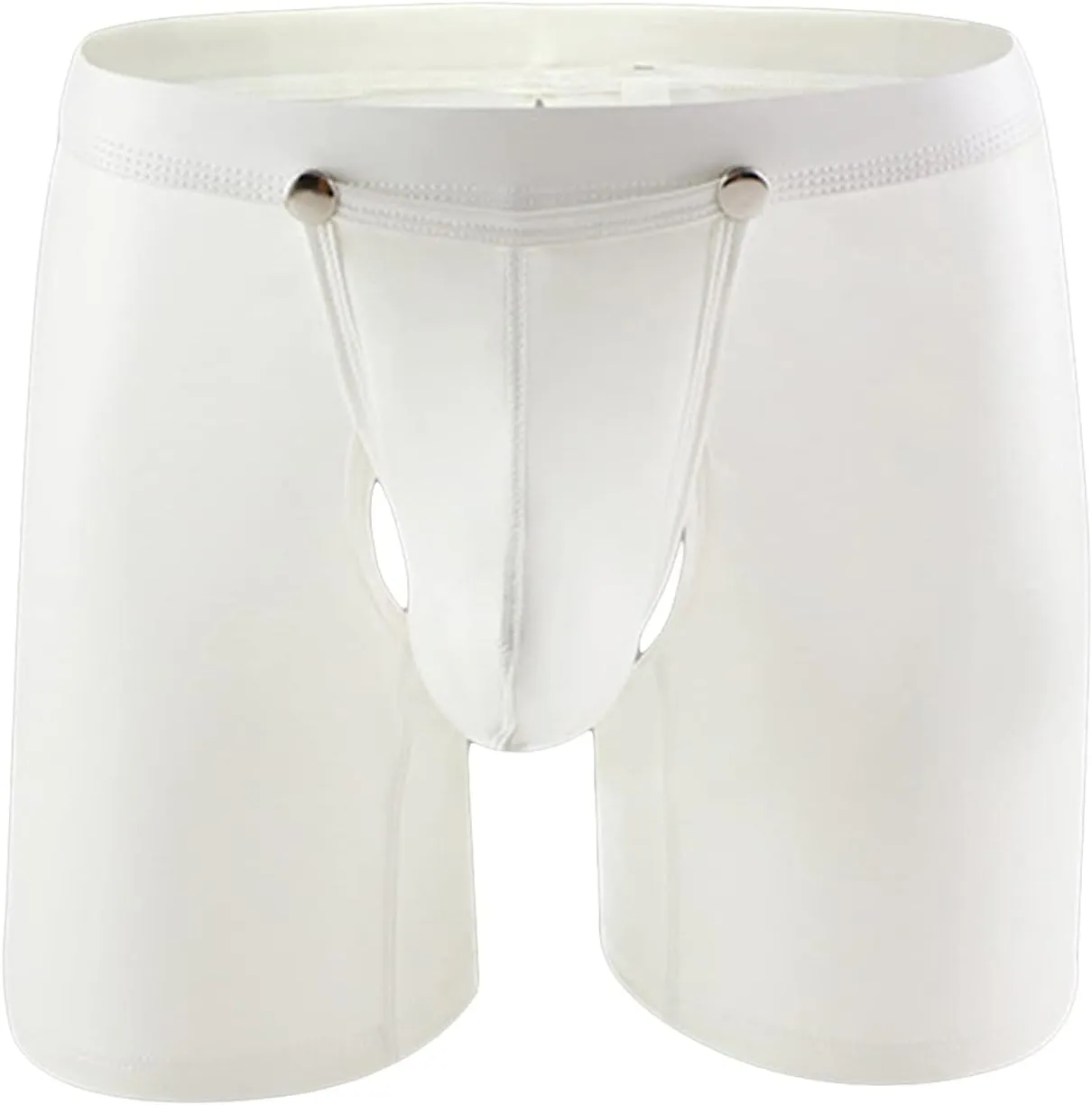 Men's Patent Leather Boxer Briefs Low Rise Pouch Trunks Sport Supporter Stretch Underpants Sexy Workout Short Thong