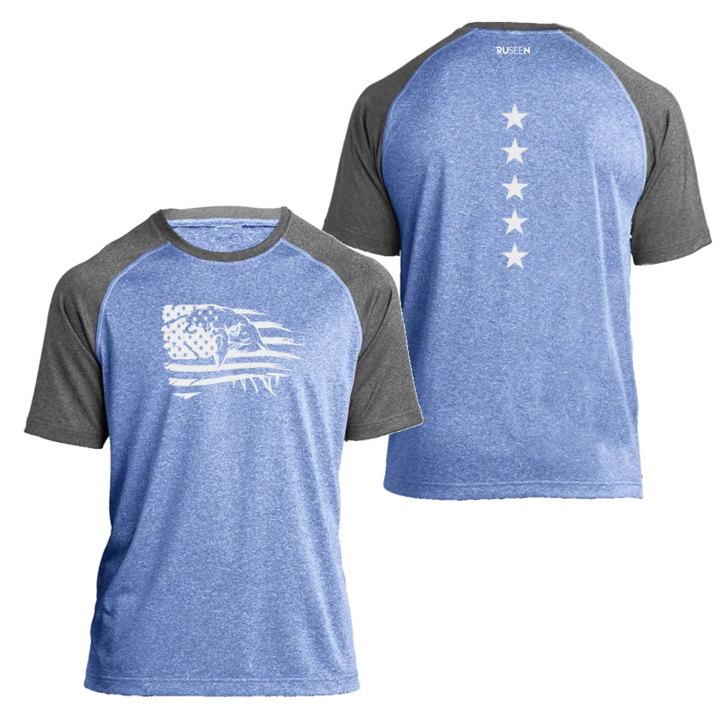 Men's Reflective Short Sleeve Shirt - Eagle Flag