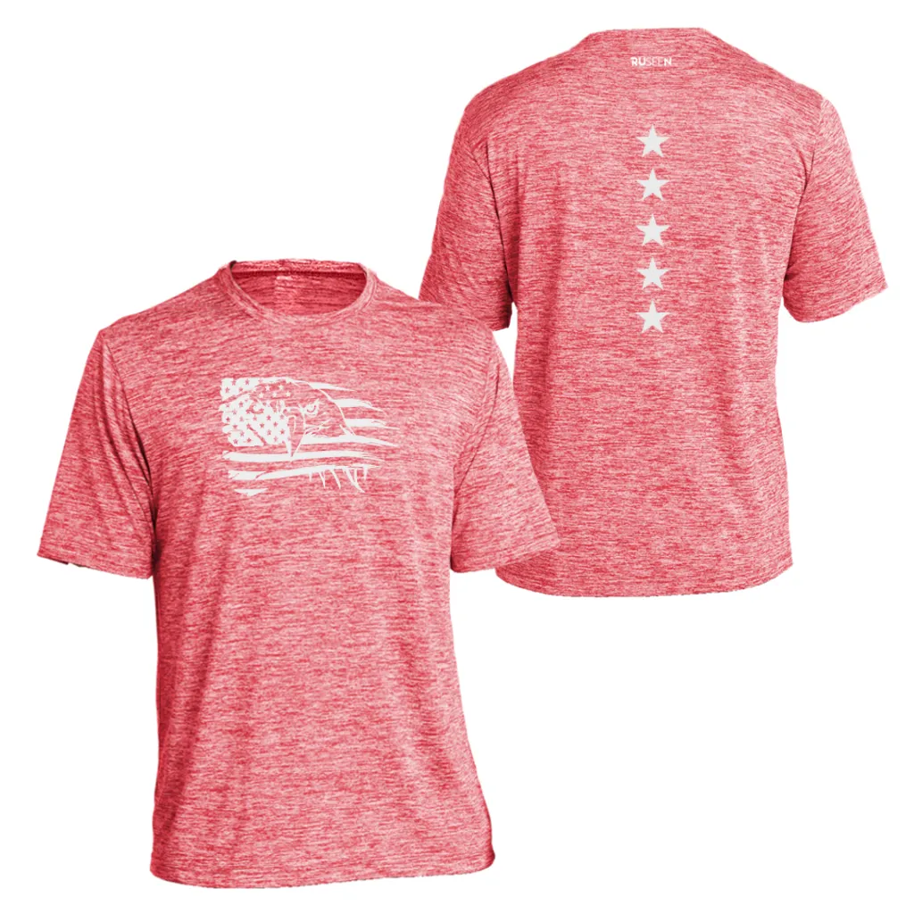 Men's Reflective Short Sleeve Shirt - Eagle Flag