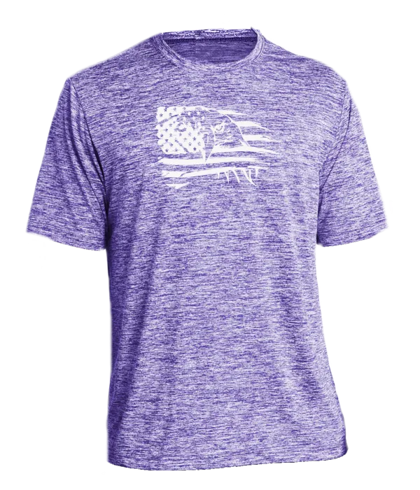 Men's Reflective Short Sleeve Shirt - Eagle Flag