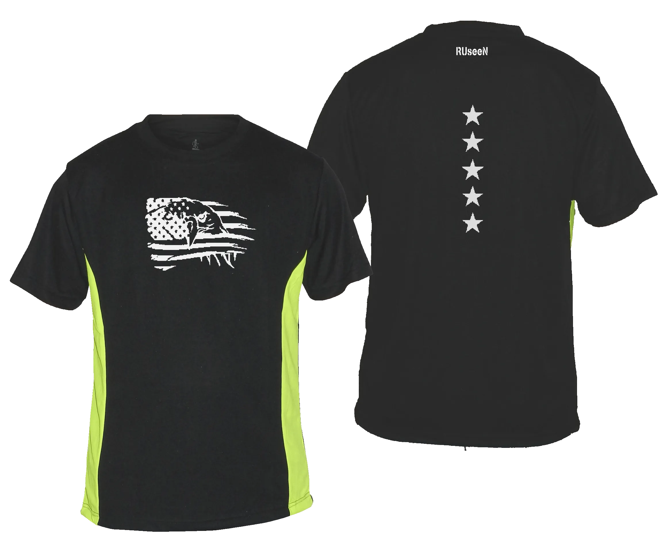 Men's Reflective Short Sleeve Shirt - Eagle Flag