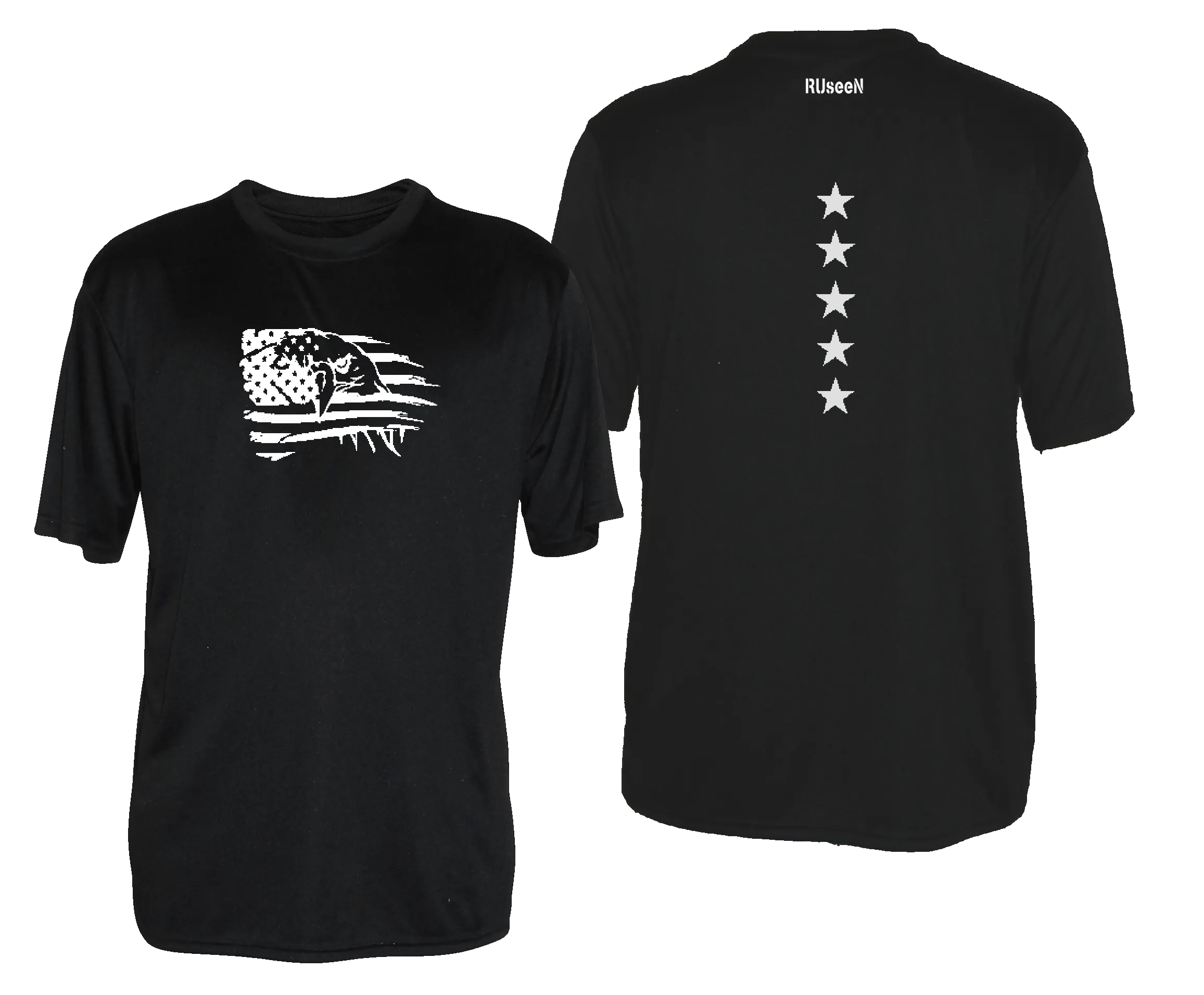 Men's Reflective Short Sleeve Shirt - Eagle Flag