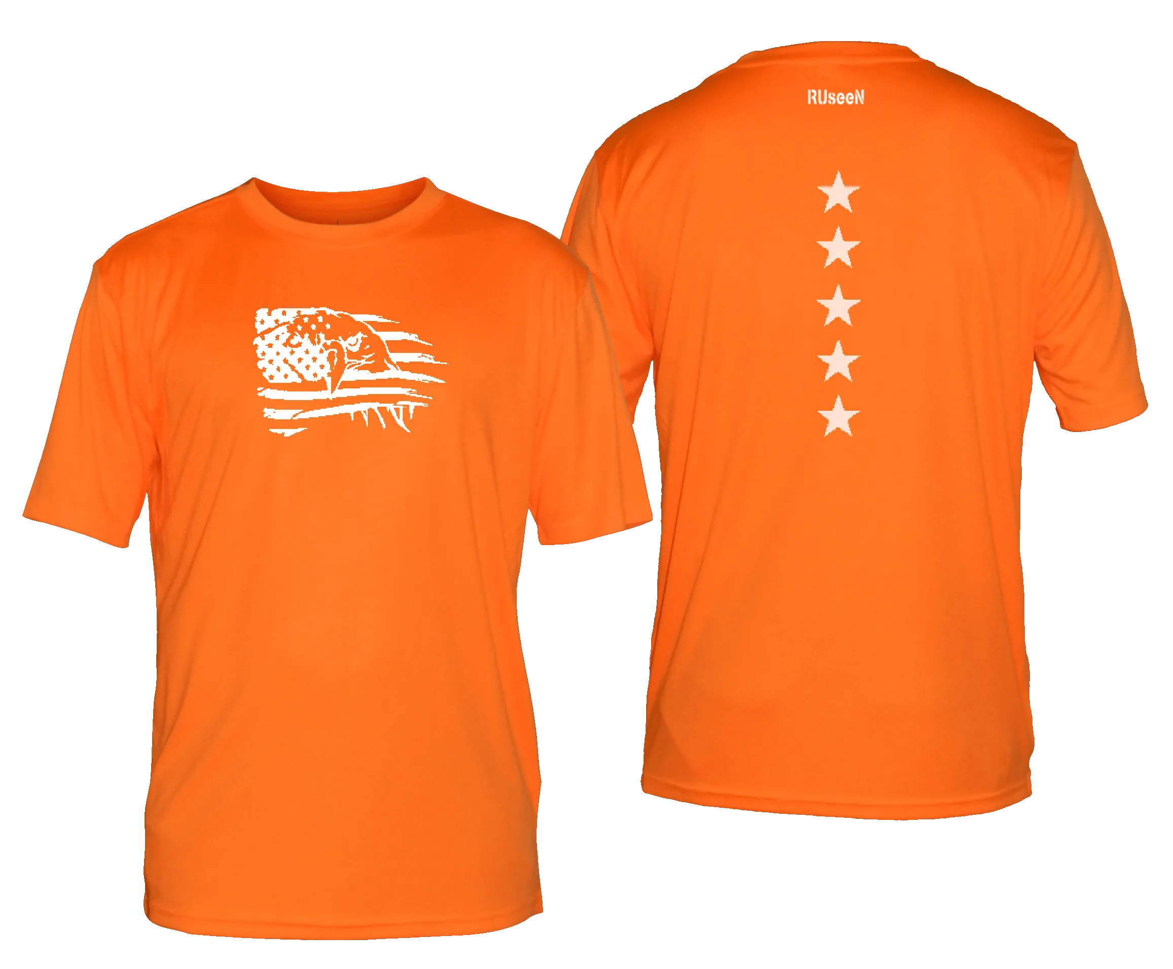 Men's Reflective Short Sleeve Shirt - Eagle Flag