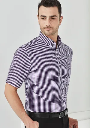 Mens Springfield Short Sleeve Shirt 43422 XS / French Navy