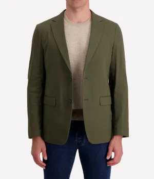 Mens Woven Jacket in Dark Olive