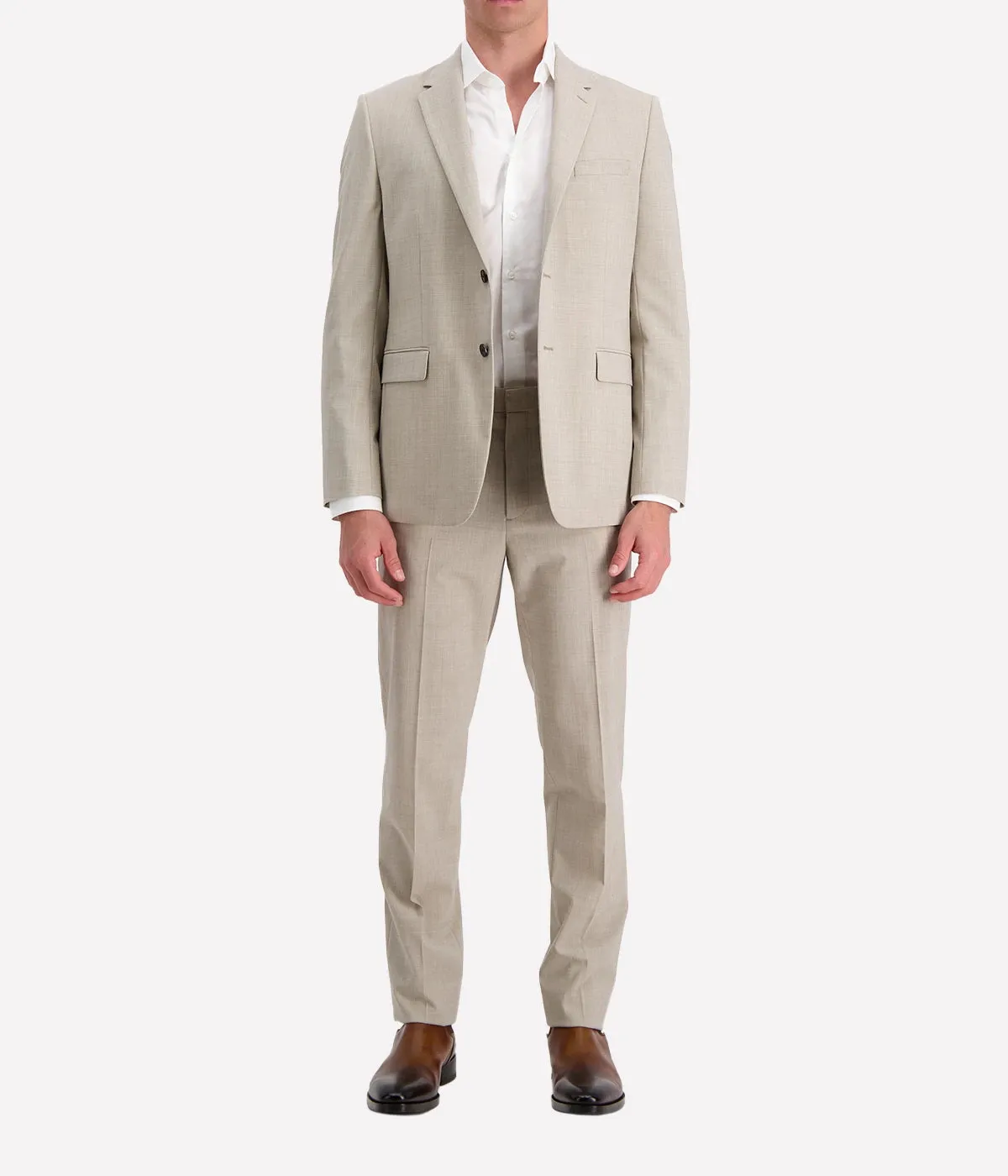 Men's Woven Jacket in Sand Melange