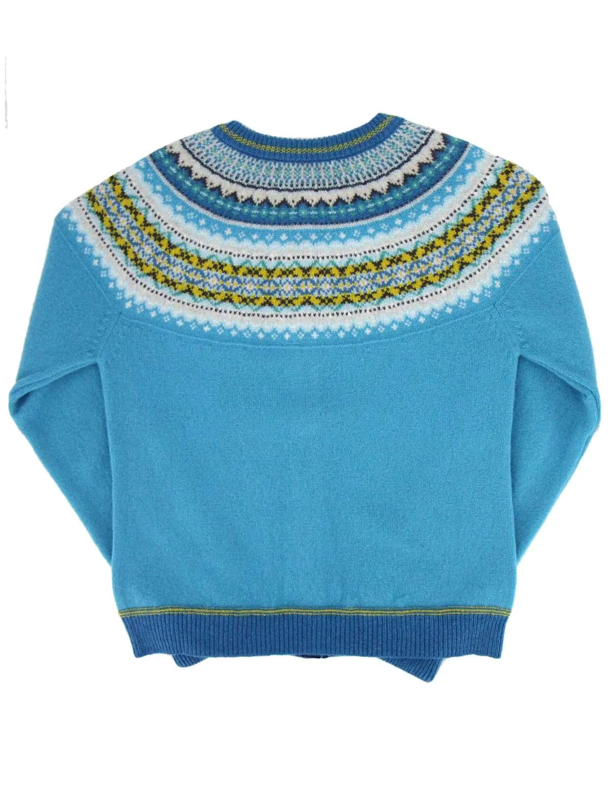 Merino Lambswool Alpine Cardigan in Marine Blue