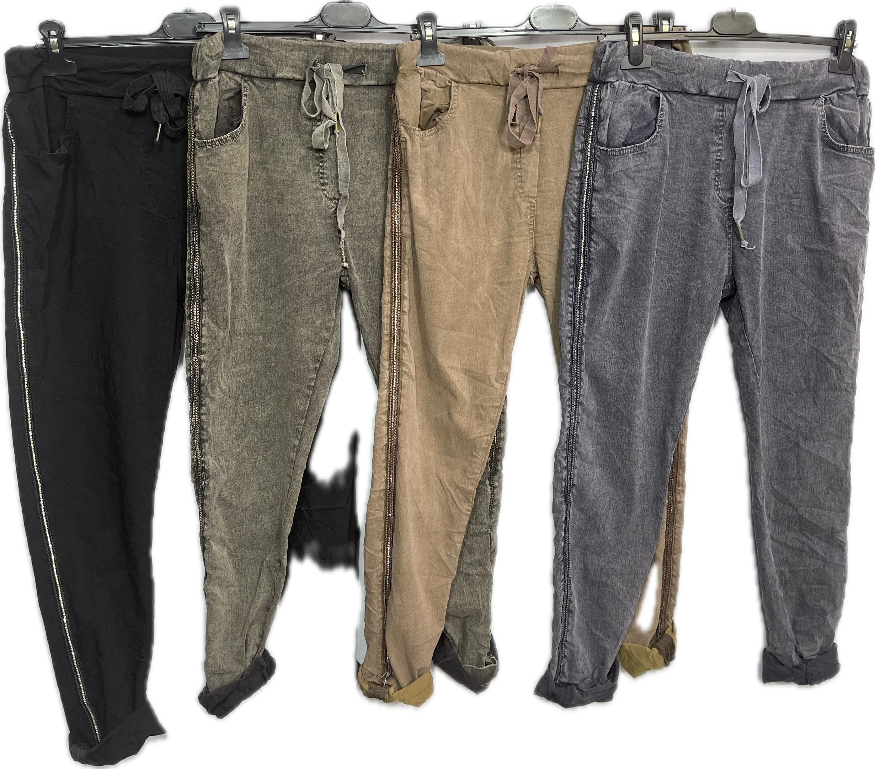 Mineral Wash Rhinestone Pant