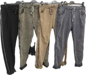 Mineral Wash Rhinestone Pant