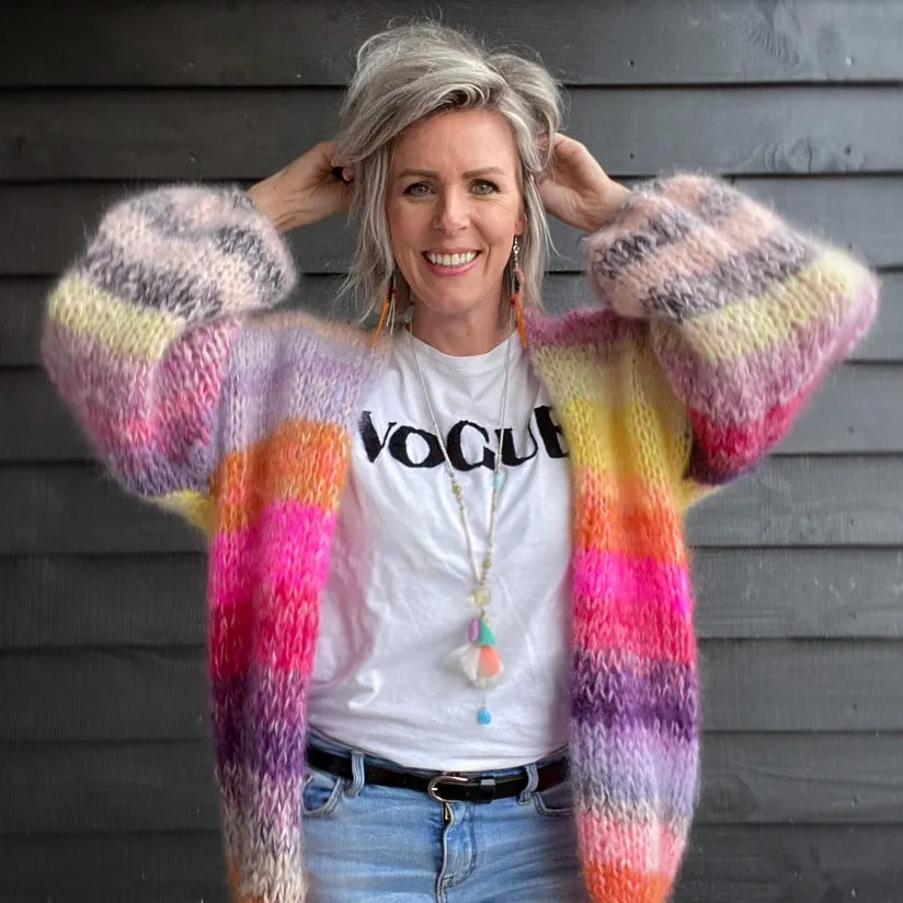 MYPZ Chunky Mohair Cardigan Amber