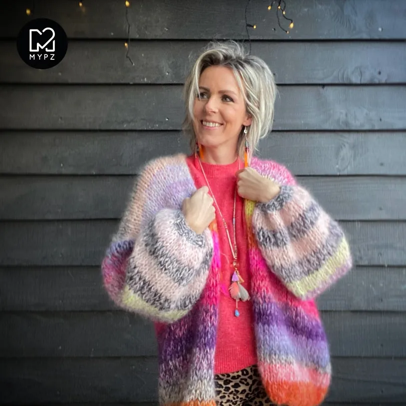 MYPZ Chunky Mohair Cardigan Amber
