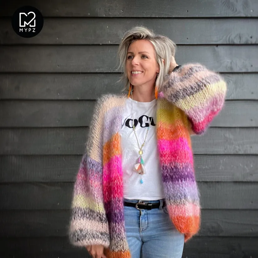 MYPZ Chunky Mohair Cardigan Amber