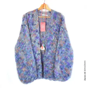MYPZ Chunky Mohair Cardigan Vivienne Blue for Samaraim