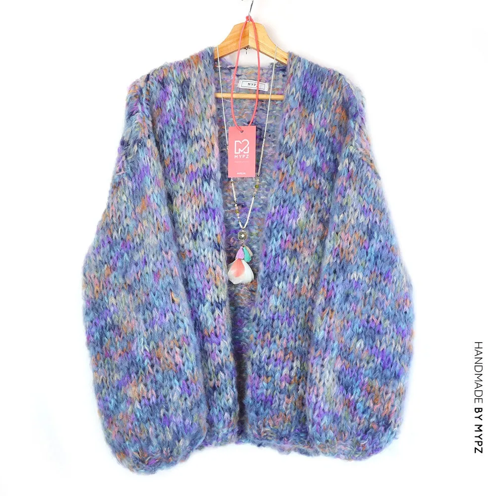 MYPZ Chunky Mohair Cardigan Vivienne Blue for Samaraim