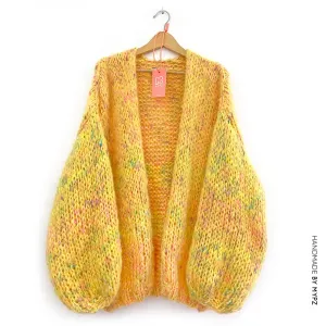 MYPZ Chunky Mohair Cardigan Yellow Pops