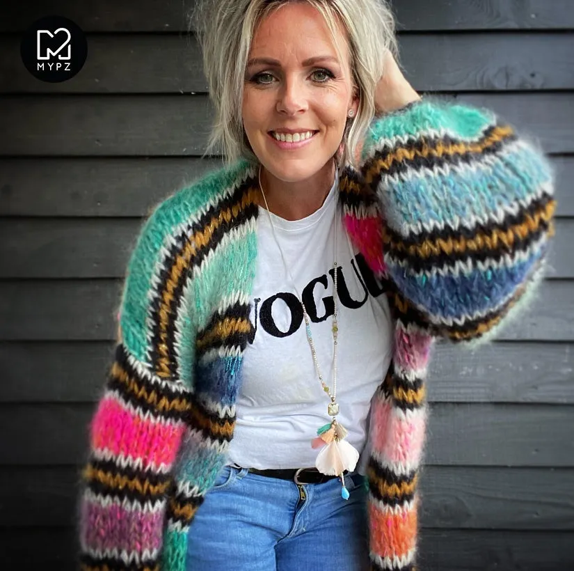 MYPZ Long Chunky Mohair Cardigan LIZ