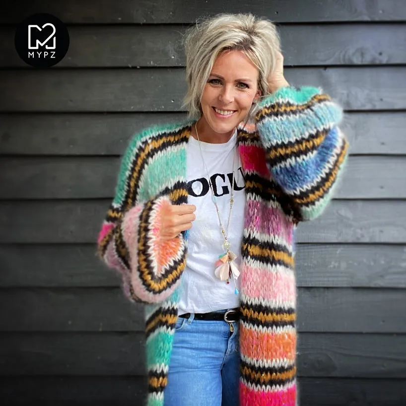MYPZ Long Chunky Mohair Cardigan LIZ