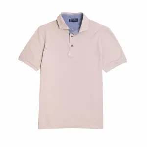 Natural 100% Cotton Short Sleeve Polo Shirt