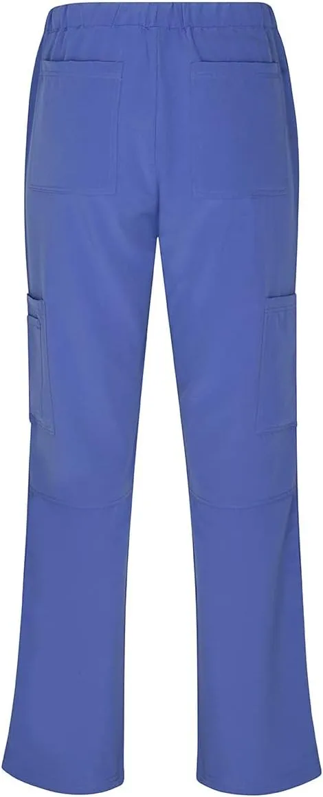 Natural Uniforms Women's Cool Stretch V-Neck Top and Cargo Pant Scrub Set with Regular and Petite Sizes