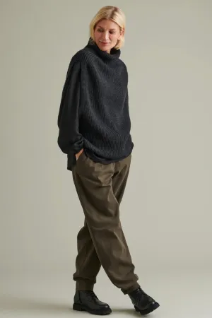 Niinmun Utö Merino Wool Collar Vest Charcoal