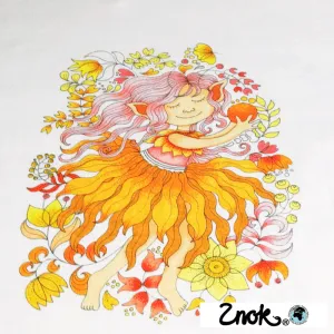 Organic Cotton Jersey - Fairy - Yellow