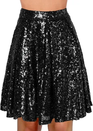 Sequin Skirt for Women Sparkly Skirt for Women Ruffle Skirt Glitter Skirt Shiny Skirt Pleated Skirt