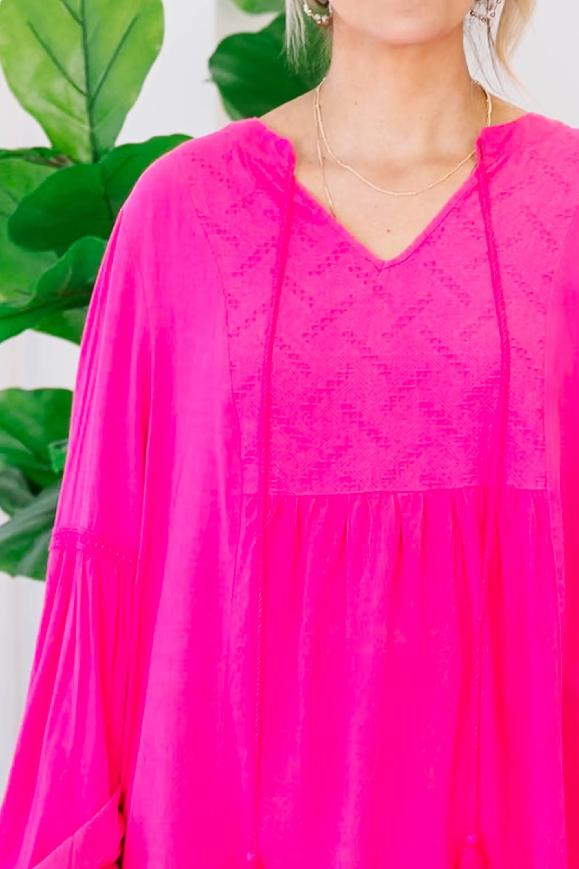Siesta Key Walking Top, Hot Pink