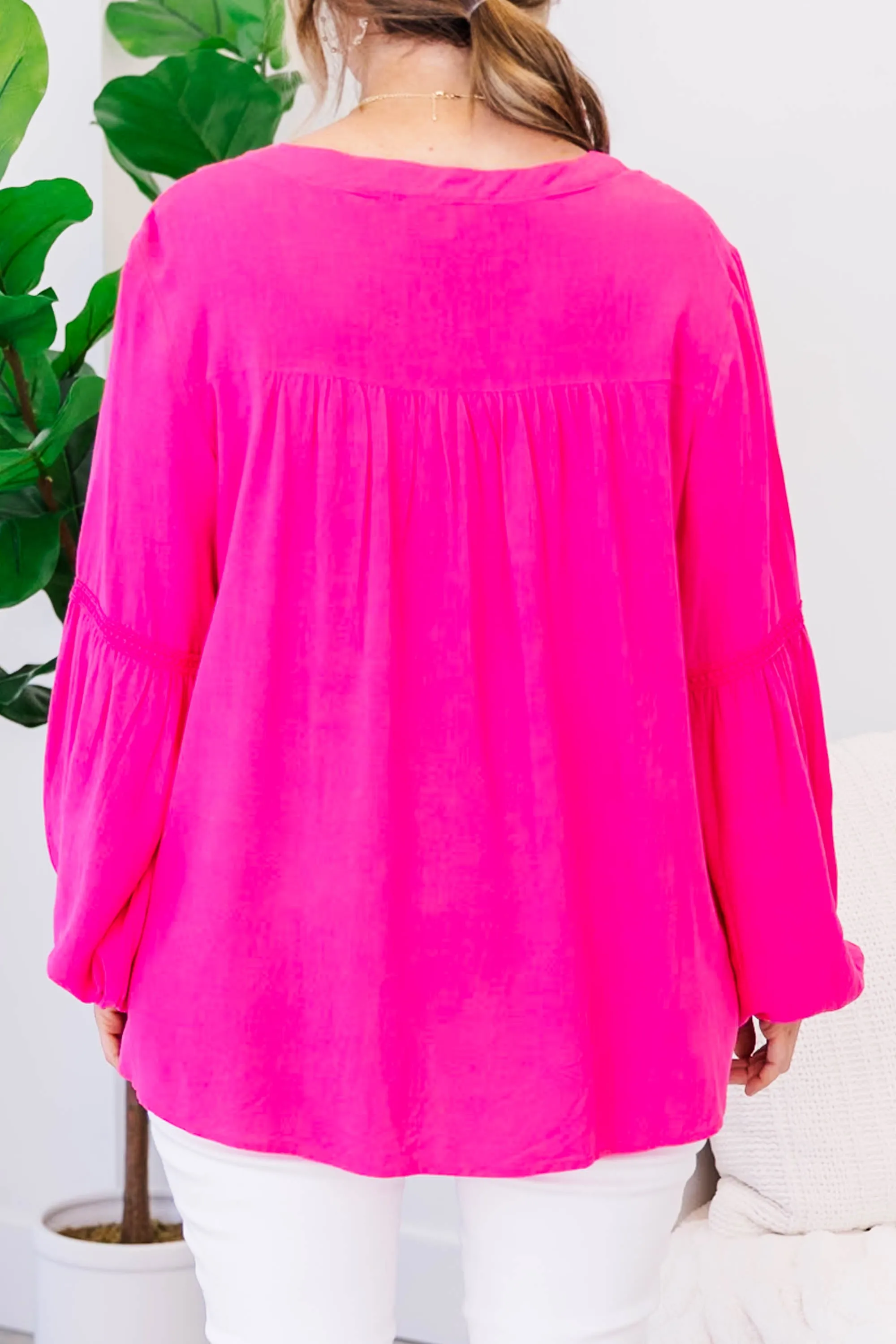 Siesta Key Walking Top, Hot Pink