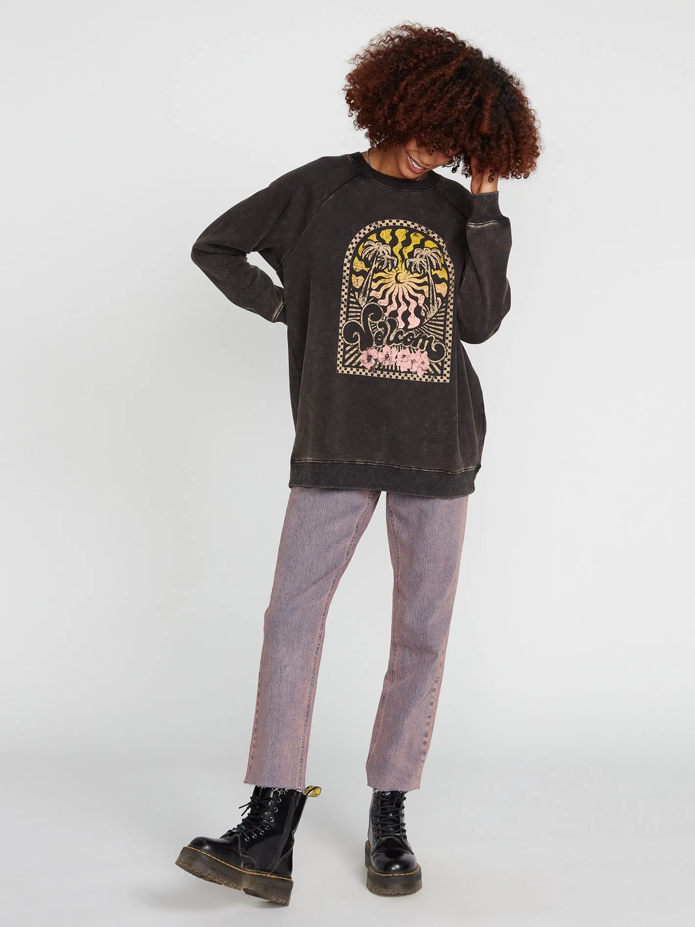 Stone Magic Boyfriend Sweatshirt - Black