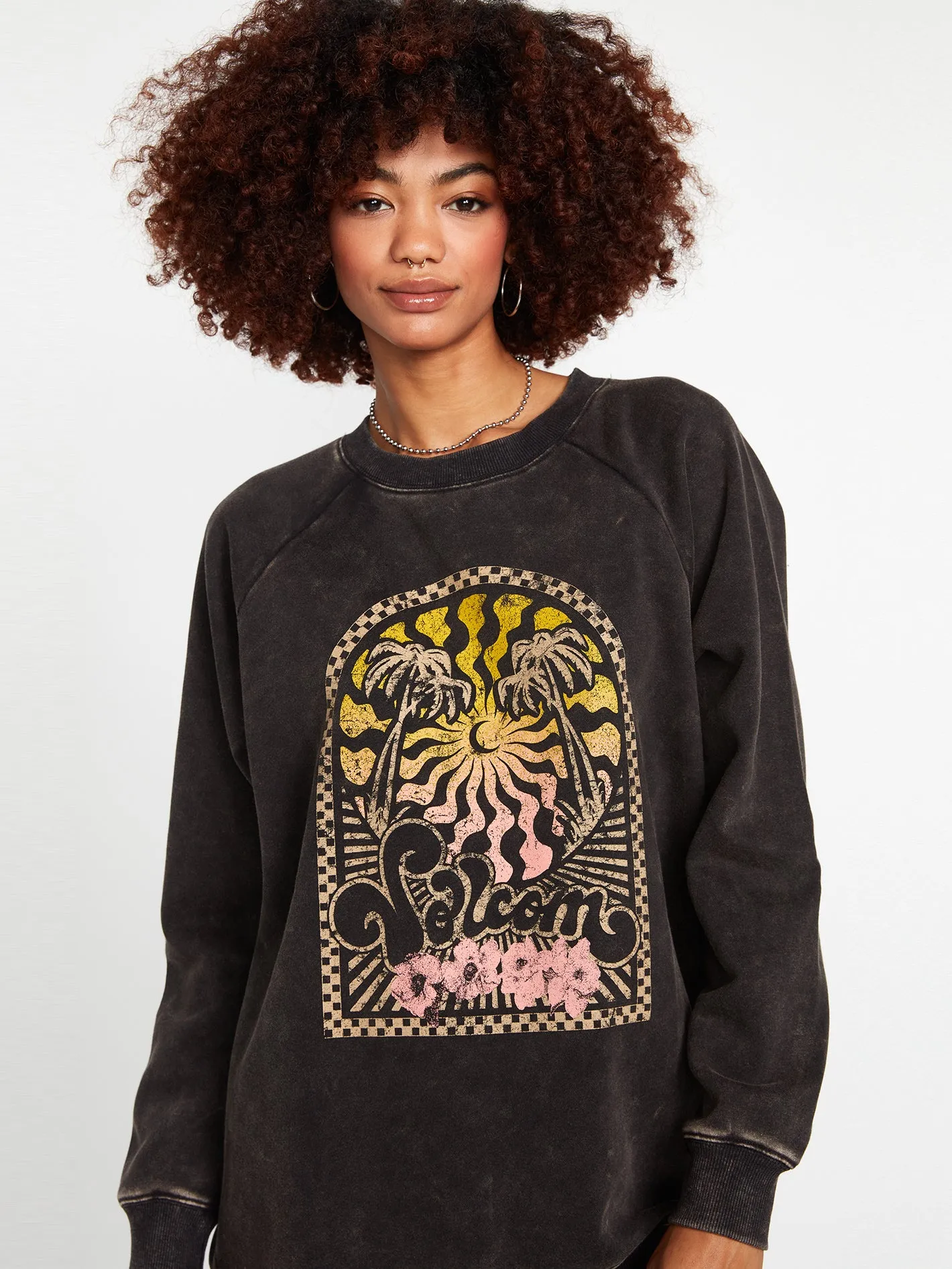 Stone Magic Boyfriend Sweatshirt - Black