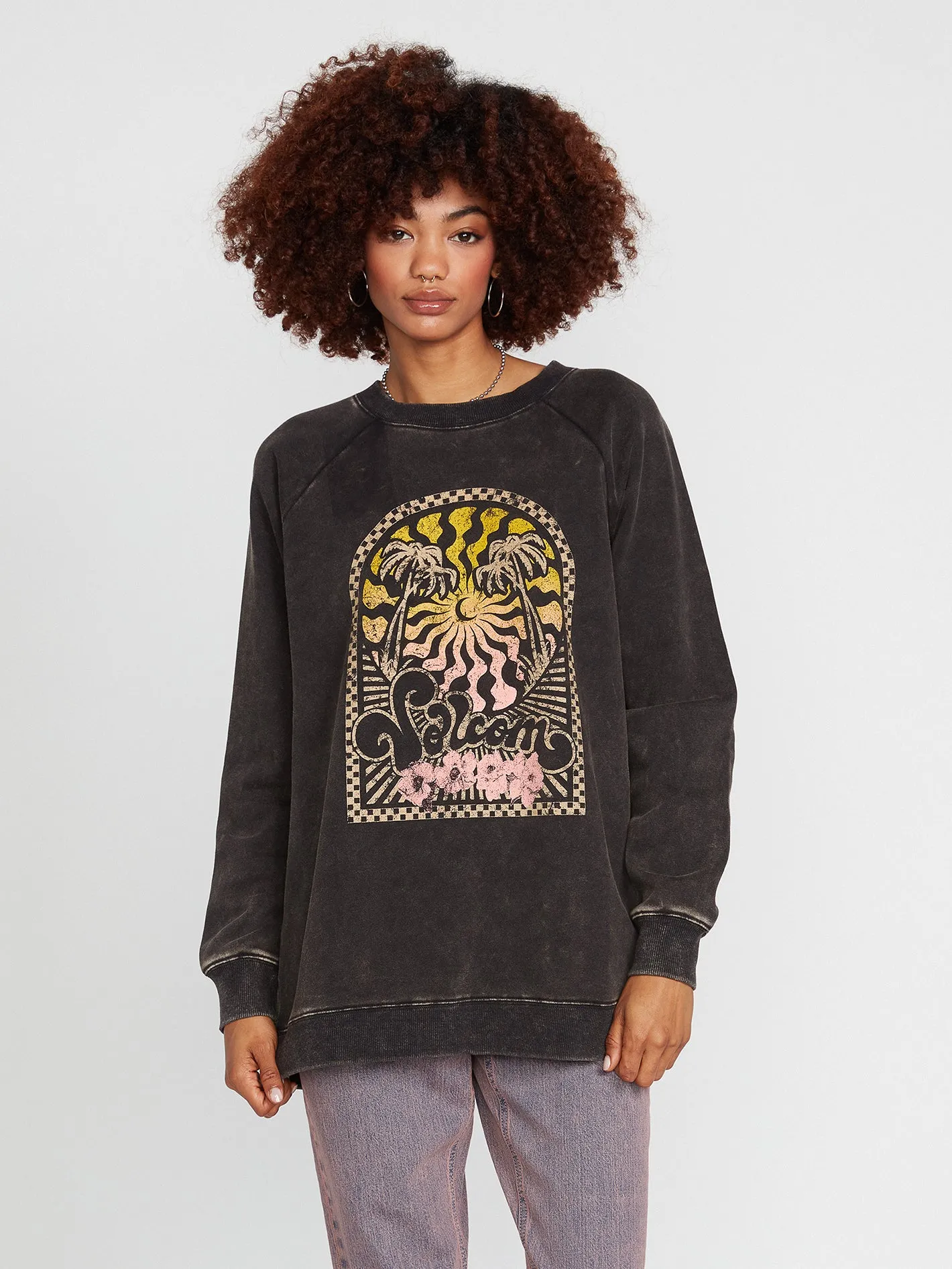 Stone Magic Boyfriend Sweatshirt - Black