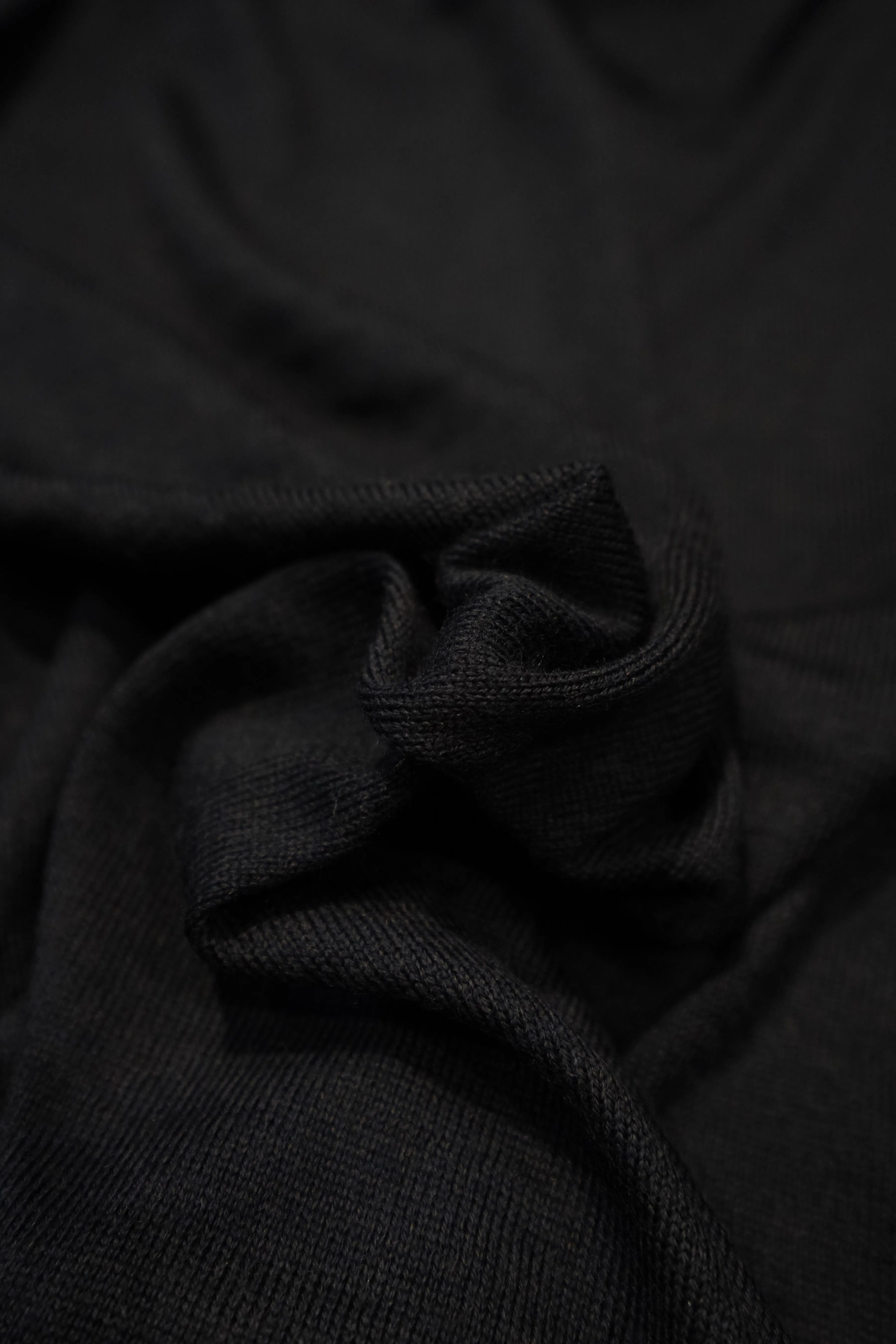 SUGARHILL HIGH GAUGE WOOL SWEATER (CHARCOAL BLACK)