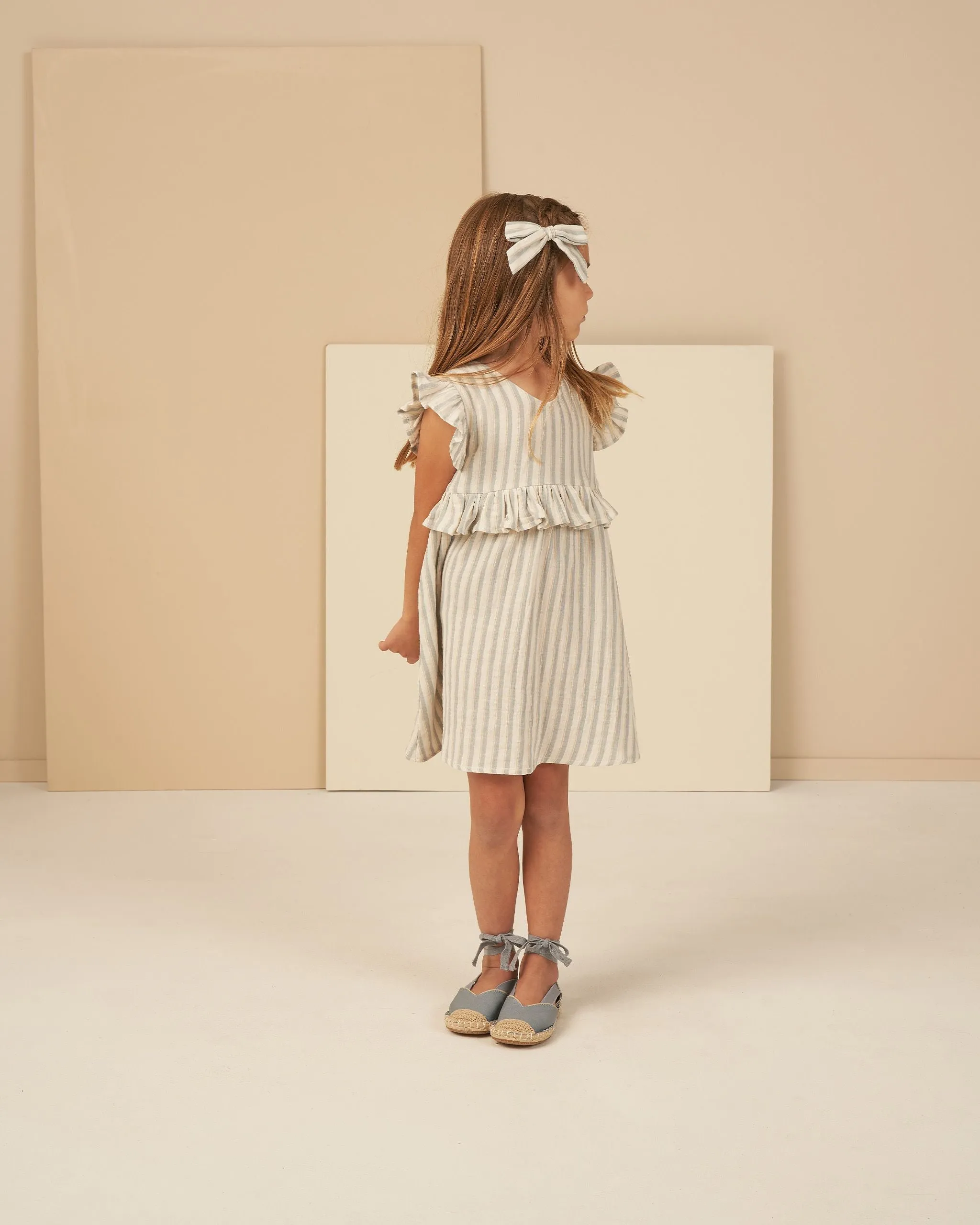 The Brielle Dress by Rylee   Cru - Ocean Stripe - KIDS