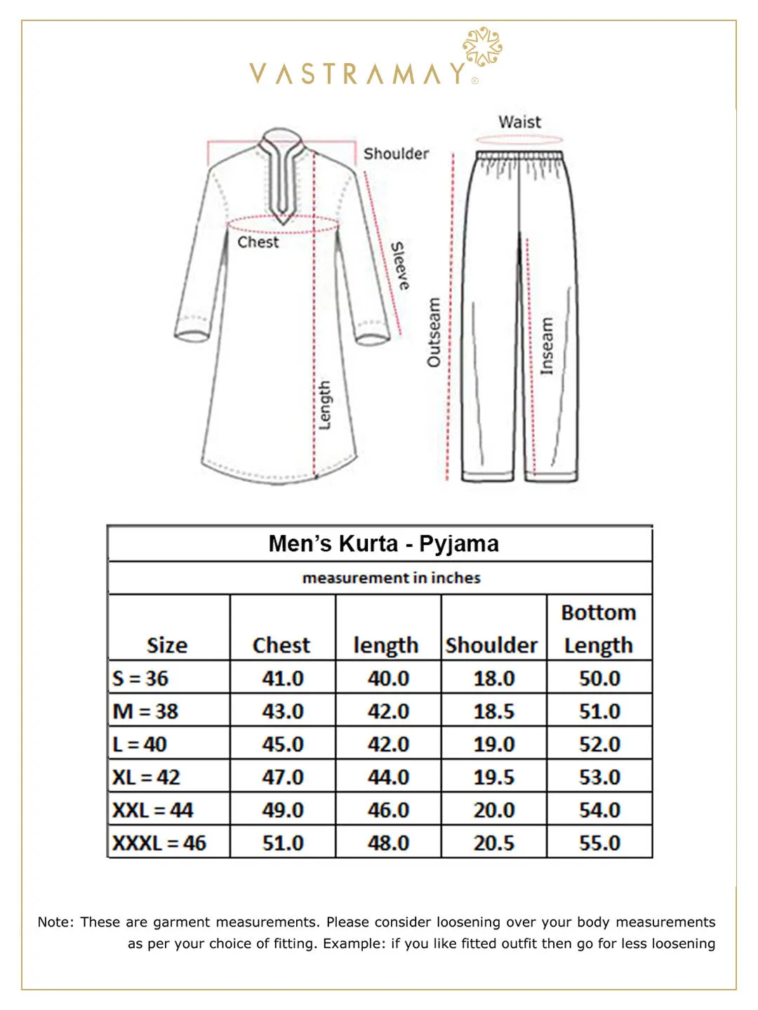 Vastramay Men's Beige Silk Kurta Pyjama