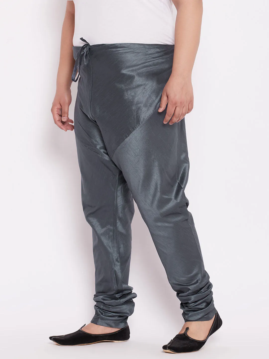 Vastramay Men's Steel Cotton Silk Pyjama