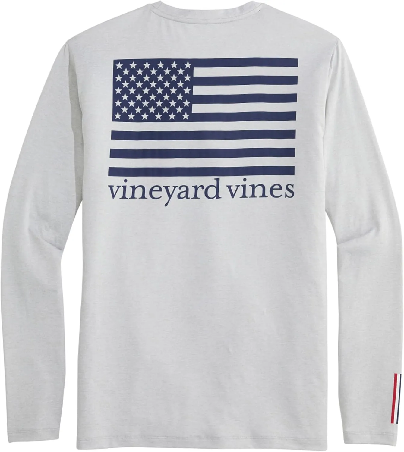 vineyard vines Men's USA Flag Long-Sleeve Harbor Performance Tee