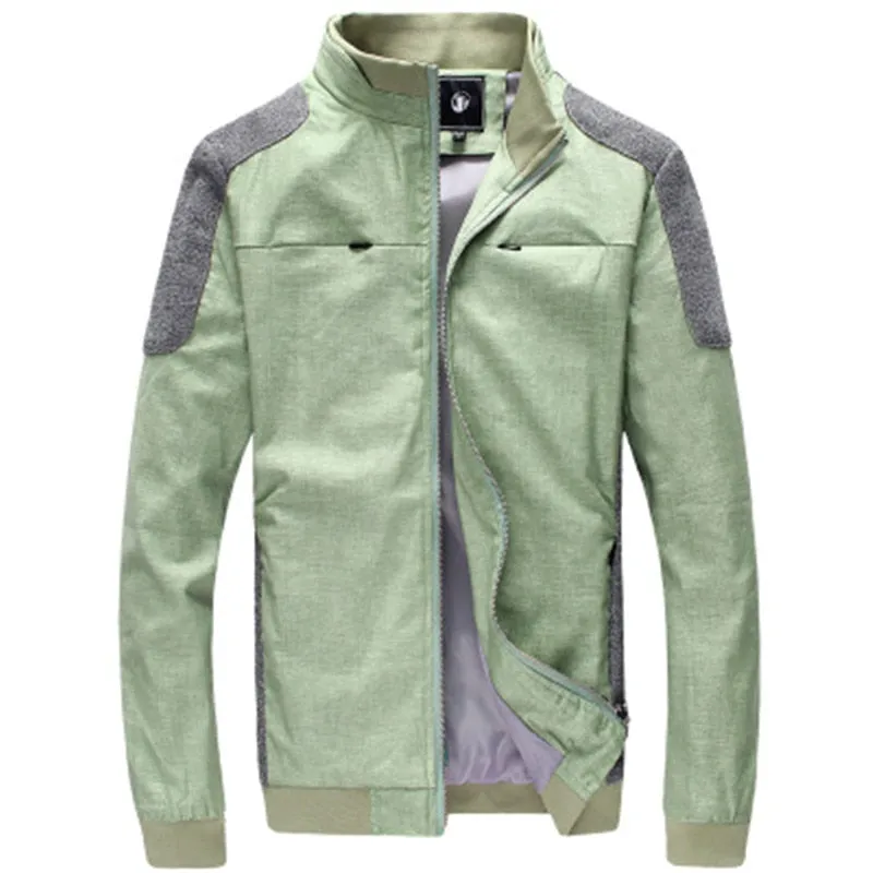 West Louis Autumn Shoulder Patch Collar Zipper Jacket