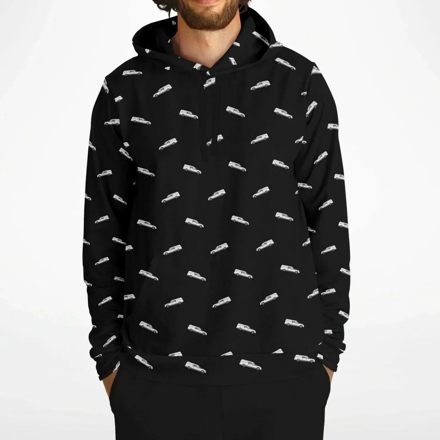 White Hearse on Black - Hoodie
