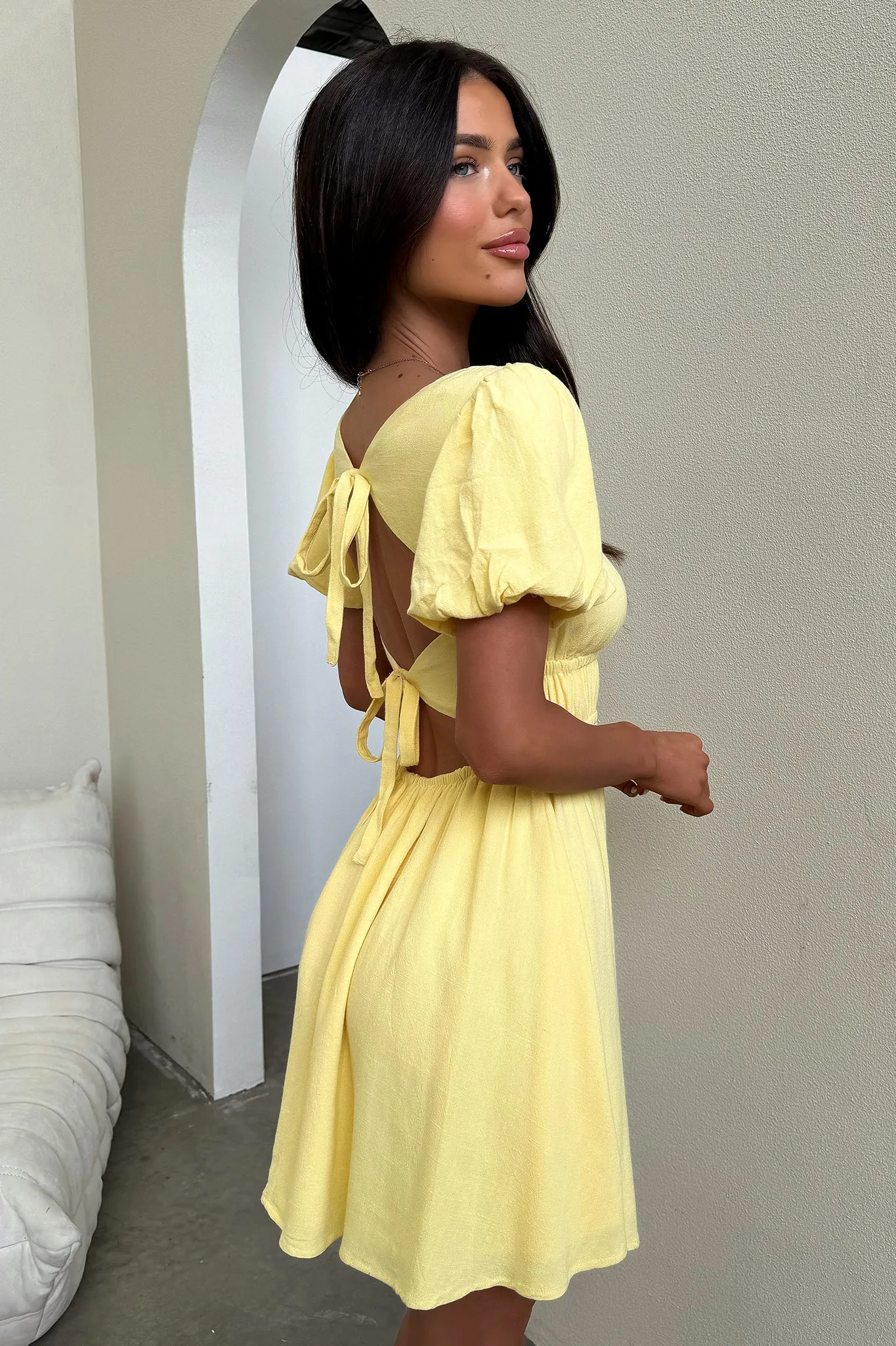 Whitney Dress - Baby Yellow