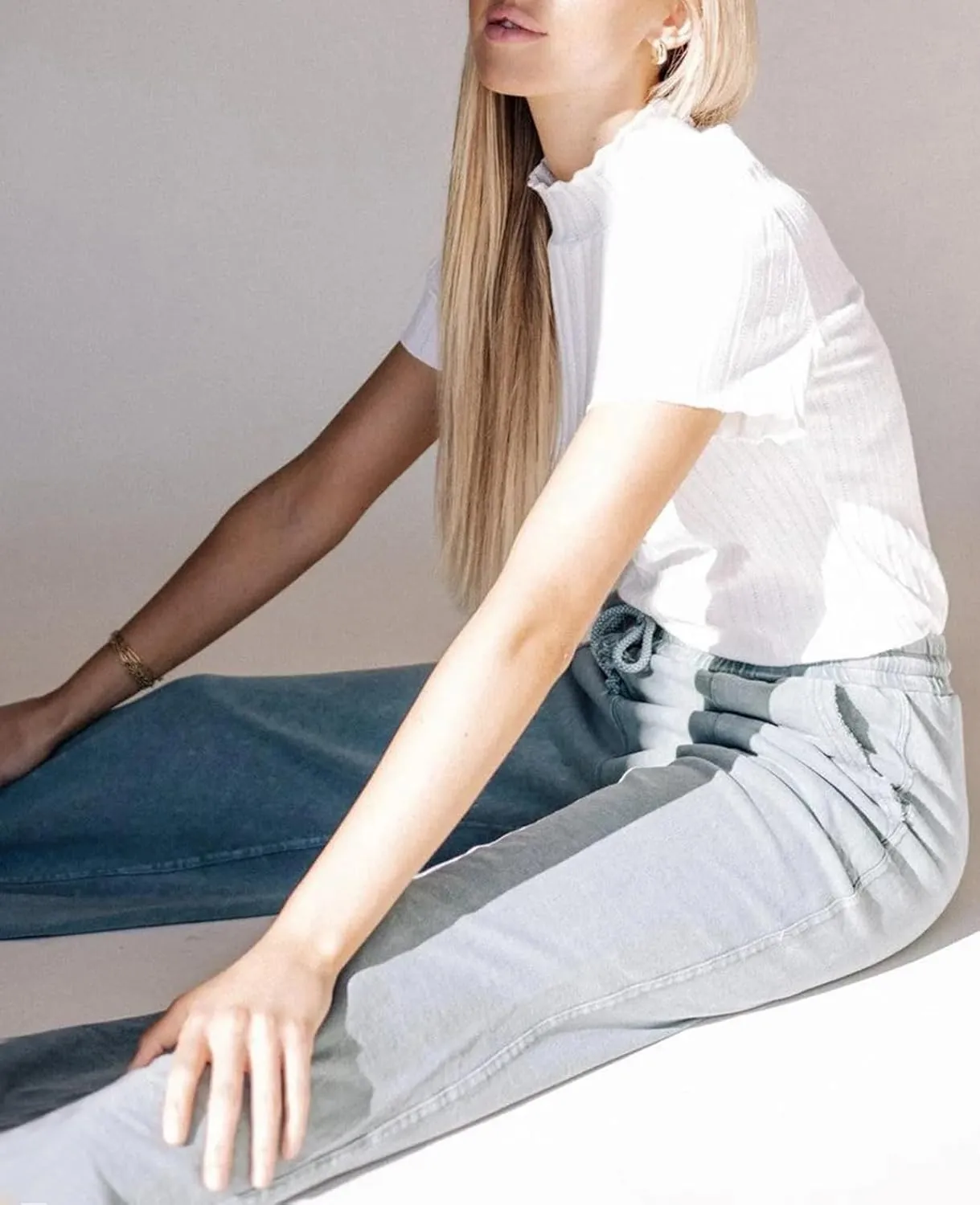 Women Wide Leg Sweatpants Jeans High Waist Baggy Trouser Loose Boyfriend Denim Pants Y2K