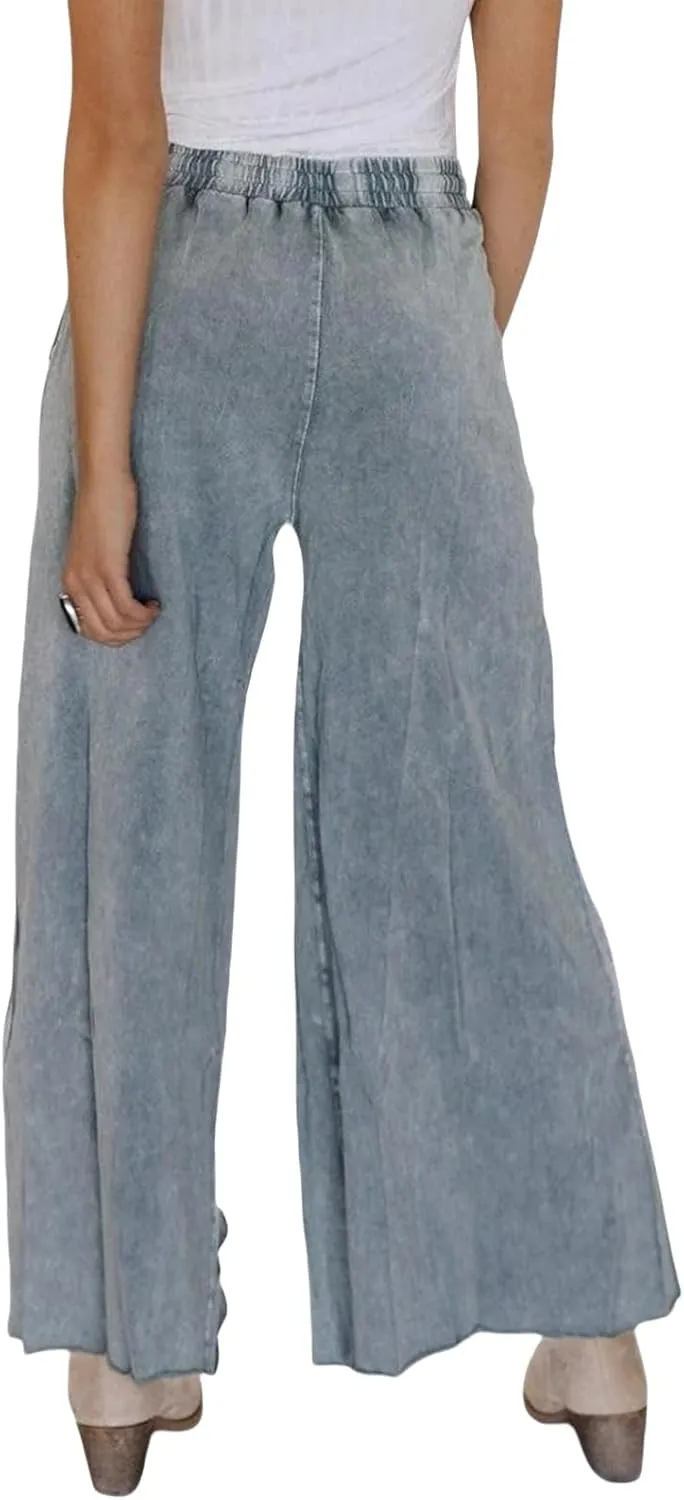 Women Wide Leg Sweatpants Jeans High Waist Baggy Trouser Loose Boyfriend Denim Pants Y2K