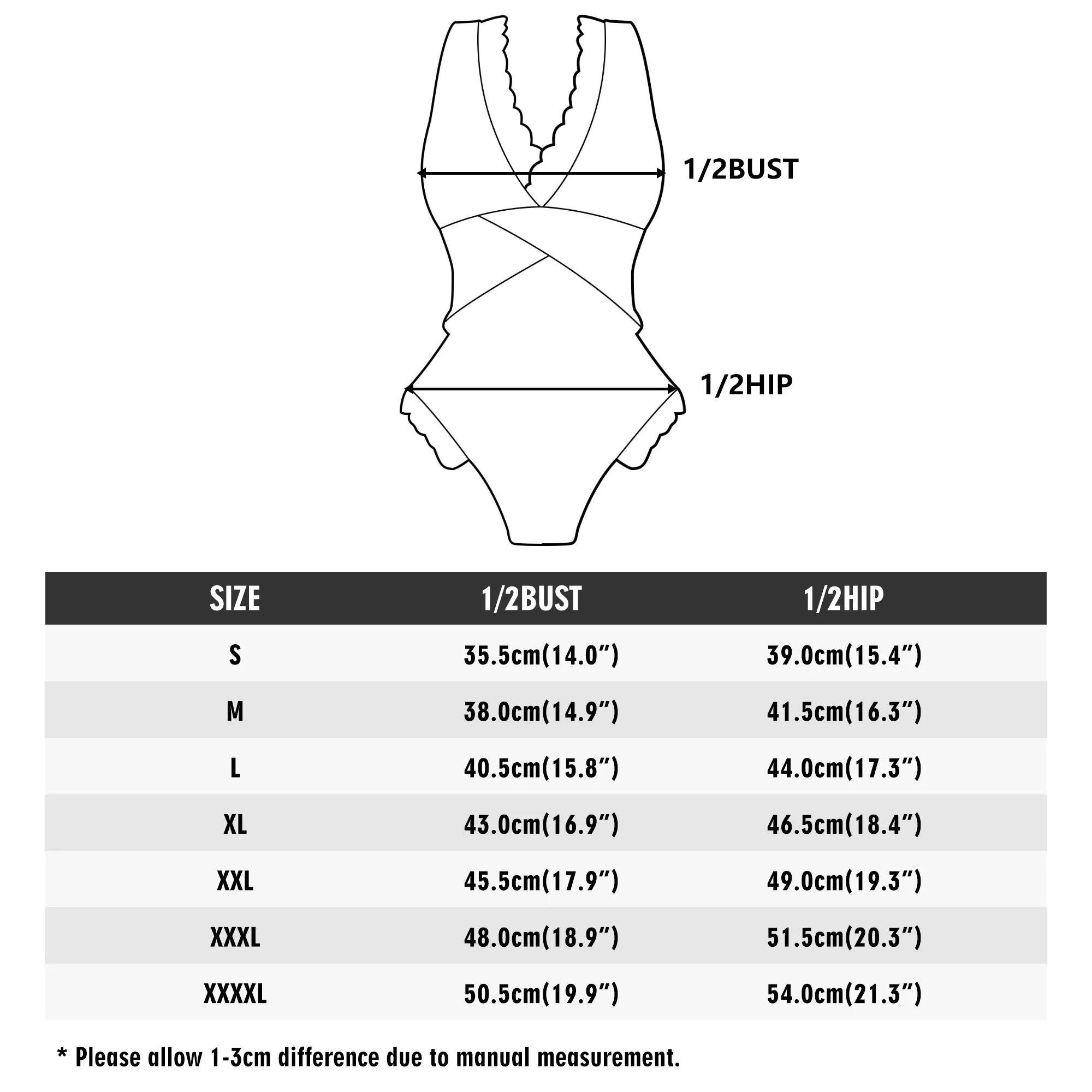 Womens Nighttime Martini Ruffle Edge Cross-Front One Piece Swimsuit Bathing Suit
