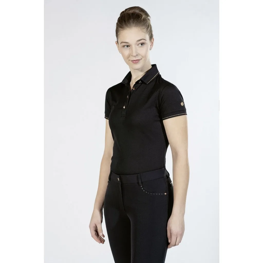 Women´s Polo Shirt Rosegold Glamour Style